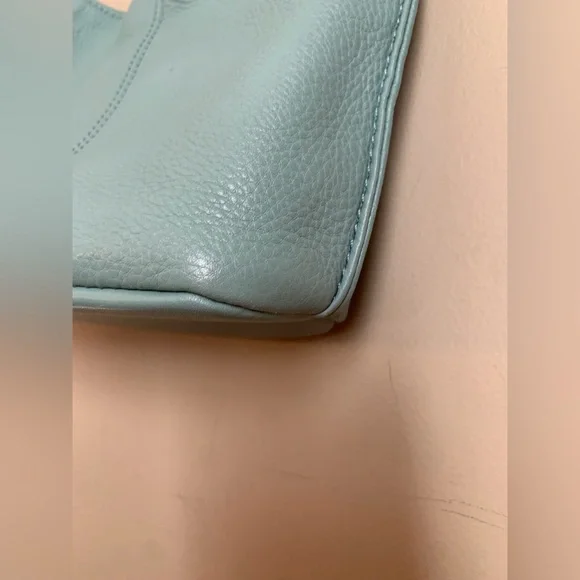 Hobo Teal Pier Leather Purse Small Crossbody Lightweight Bag Adjustable Strap - Picture 6 of 14